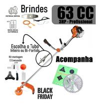 Roçadeira Profissional 63Cc 6 Em 1 + 2 Multifunção