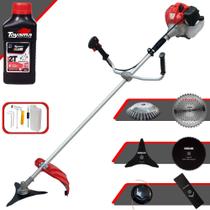 Roçadeira Profissional À Gasolina Anmax CG430P-TB 43cc 2HP de Potência 9.000rpm Com Carretel de Nylon e Faca 2 Pontas + 3 Lâminas EXTRA + Escova de Aço + ÓLEO TOYAMA 2T Roçadeira Profissional À Gasolina Anmax CG430P-TB 43cc 2HP de Potência 9.000rpm Com Carretel de Nylon e Faca 2 Pontas + 3 Lâminas EXTRA + Escova de Aço + ÓLEO TOYAMA 2T