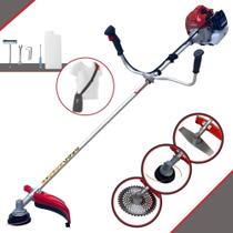 Roçadeira Profissional À Gasolina Kawashima BCJ 431L 42,7CC 1,7HP 2T + Faca 40 Dentes 255mm