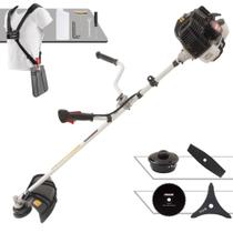 Roçadeira Profissional À Gasolina Kawashima KW43LE 43cc 1,7HP 10000rpm Robusta e de Alta Performance Completa Para Todos os Tipo de Cortes Com Carretel + Faca 2 Pontas + Faca 3 Pontas + Faca 80 Dentes