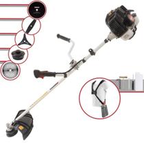 Roçadeira Profissional À Gasolina Kawashima KW52LE 52cc 2T 2,5HP 10.000rpm Completa Com 5 Opções de Cortes Com Carretel de Nylon + Lâmina Facão + Lâmina 3 Pontas + Lâmina 40 Dentes + Lâmina 80 Dentes