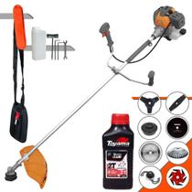 Roçadeira Profissional À Gasolina Tekna RL430P 43cc 1,7HP de Potência 10.000rpm Alta Performance Completa Com 8 Opções de Cortes + ÓLEO TOYAMA 2T