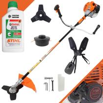 Roçadeira Profissional á Gasolina VR520H Vulcan 2T 52cc + Óleo 2 Tempos Castrol Stihl 8017 de 500ml