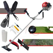 Roçadeira Profissional Anmax CG430-P TB À Gasolina 2T 43cc 2HP 9.000rpm Robusta e Resistente de Alta Performance Modelo Completo 2 Em 1 Com Lâmina 2 Pontas e Carretel de Nylon