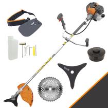 Roçadeira Profissional Completa Tekna RL520-P À Gasolina 2T 52cc 2HP de Potência 10.000rpm + Lâmina 3 Pontas + Lâmina 40 Dentes + Carretel Nylon Roçadeira Profissional Completa Tekna RL520-P À Gasolina 2T 52cc 2HP de Potência 10.000rpm + Lâmina 3 Pontas + Lâmina 40 Dentes + Carretel Nylon
