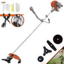 Roçadeira Profissional Completa Tekna RL520AC-G2 À Gasolina 2 Tempos 52cc 13.000rpm 2HP de Potência Com Kit 3 Lâminas de Corte e Cabeçote de Nylon