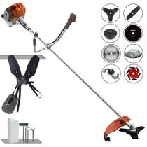 Roçadeira Profissional Completa Tekna RL520ACNTK À Gasolina 2T 52cc 2HP de Potência Alta Rotação Com Carretel de Nylon + Kit 7 Opções de Cortes