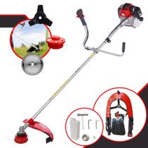 Roçadeira Profissional Completa Toyama RT52-L À Gasolina 2T 52cc 2HP de Potência 10.000rpm + Lâmina 3 Pontas + Lâmina 40 Dentes + Carretel de Nylon Roçadeira Profissional Completa Toyama RT52-L À Gasolina 2T 52cc 2HP de Potência 10.000rpm + Lâmina 3 Pontas + Lâmina 40 Dentes + Carretel de Nylon