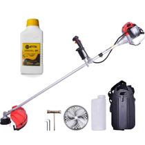 Roçadeira Profissional Gasolina 52cc Tbc52x Toyama + Kit Óleo 2 tempos