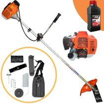 Roçadeira Profissional Gasolina Anmax Cg430 Aparador de Grama e Mato Alto + Oleo Toyama 2T