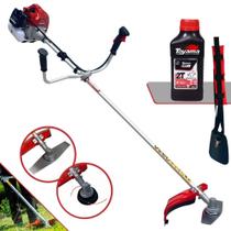Roçadeira Profissional Kawashima BCJ431-L À Gasolina 43cc Motor 2 Tempos 1,7HP de Potência 10.000rpm Alta Performance e Potência Completa Com Cabeçote de Nylon + Lâmina 2 Pontas + ÓLEO TOYAMA FG50