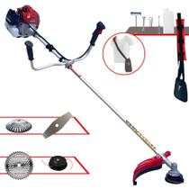 Roçadeira Profissional Kawashima BCJ431L À Gasolina 2T 43cc 1,7HP Alta Rotação e Performance Completa Multifuncional Com Lâmina 2 Pontas + Lâmina 40 Dentes de Vídea + Carretel de Nylon + Escova de Aço Roçadeira Profissional Kawashima BCJ431L À Gasolina 2T 43cc 1,7HP Alta Rotação e Performance Completa Multifuncional Com Lâmina 2 Pontas + Lâmina 40 Dentes de Vídea + Carretel de Nylon + Escova de Aço