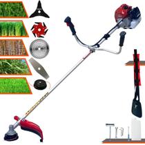 Roçadeira Profissional Kawashima BCJ521-L À Gasolina Motor 2 Tempos 52cc 2,5HP 10.000rpm Multifuncional 5 Em 1 Com Cabeçote de Nylon e Lâmina Facão + Kit Faca 3 Pontas, Faca 6 Pontas e Faca 40 Dentes
