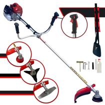 Roçadeira Profissional Kawashima BCJ620-L À Gasolina 2 Tempos 62cc 3HP de Alta Rotação e Performance Máquina de Corta Grama Com 3 Opções de Cortes Cabeçote de Nylon + Lâmina Facão + Lâmina 3 Pontas Roçadeira Profissional Kawashima BCJ620-L À Gasolina 2 Tempos 62cc 3HP de Alta Rotação e Performance Máquina de Corta Grama Com 3 Opções de Cortes Cabeçote de Nylon + Lâmina Facão + Lâmina 3 Pontas