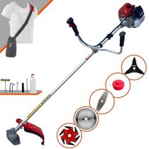 Roçadeira Profissional Kawashima BCJ620-L À Gasolina Motor 2 Tempos 62cc 3HP 10.000rpm Multifuncional 5 Em 1 Com Cabeçote de Nylon e Lâmina Facão + Kit Faca 3 Pontas, Faca 6 Pontas e Faca 40 Dentes