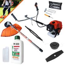 Roçadeira Profissional Lateral Terra GRHB430 Á Gasolina 2 Tempos 43cc 1,7Hp Com Haste Bipartida Desmontável e de Fácil Transporte + ÓLEO STIHL 2T Roçadeira Profissional Lateral Terra GRHB430 Á Gasolina 2 Tempos 43cc 1,7Hp Com Haste Bipartida Desmontável e de Fácil Transporte + ÓLEO STIHL 2T