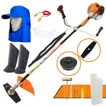 Roçadeira Profissional Lateral Vulcan VR430S 43CC 1,7CV Robusta Lâmina 2 Pontas Ideal Para Mato Alto