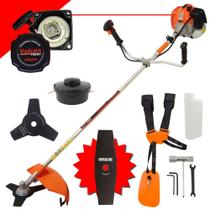 Roçadeira Profissional Lateral Vulcan VR620H À Gasolina 62cc 3HP 2T + Lâmina Facão e Jogo de Chaves Roçadeira Profissional Lateral Vulcan VR620H À Gasolina 62cc 3HP 2T + Lâmina Facão e Jogo de Chaves
