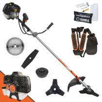 Roçadeira Profissional Terra GRH430 À Gasolina Motor 2 Tempos 43cc 1,7HP de Potência 6.500rpm Completa Para Todos os Tipos de Trabalho Com Lâmina Facão + Lâmina 3 Pontas + Lâmina 40 Dentes de Vídea Roçadeira Profissional Terra GRH430 À Gasolina Motor 2 Tempos 43cc 1,7HP de Potência 6.500rpm Completa Para Todos os Tipos de Trabalho Com Lâmina Facão + Lâmina 3 Pontas + Lâmina 40 Dentes de Vídea