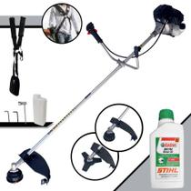 Roçadeira Profissional Toyama RT43LB-25A À Gasolina 43cc 10000rpm 1,7HP Com Sistema Anti-Vibração Carretel Nylon + Faca 3 Pontas + ÓLEO STIHL 2 Tempos Roçadeira Profissional Toyama RT43LB-25A À Gasolina 43cc 10000rpm 1,7HP Com Sistema Anti-Vibração Carretel Nylon + Faca 3 Pontas + ÓLEO STIHL 2 Tempos