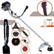 Roçadeira Profissional Toyama TBC43H À Gasolina 2T 43cc 1,7HP 12.000rpm Com Carretel Nylon+ Facas 2 Pontas + 3 Pontas + 6 Pontas + 80 Dentes + Trimmer Roçadeira Profissional Toyama TBC43H À Gasolina 2T 43cc 1,7HP 12.000rpm Com Carretel Nylon+ Facas 2 Pontas + 3 Pontas + 6 Pontas + 80 Dentes + Trimmer