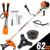 Rocadeira Profissional VR620H Vulcan Lateral com Motor a Gasolina 2 Tempos 3HP + Lamina 3 Pontas + Oculos de Proteção