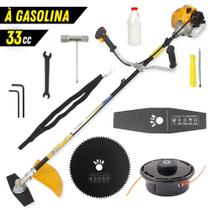 Roçadeira Profissional Vulcan VR330H 2T 33CC Carretel Nylon, Lâmina Facão + Disco Extra de 80 Dentes