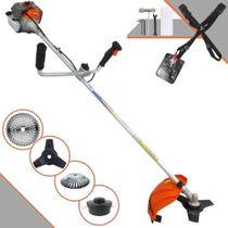 Roçadeira Profissional Vulcan VR330P À Gasolina 2T 33cc 1,2HP Alta Rotação e Performance Completa Multifuncional Com Lâmina 3 Pontas + Lâmina 40 Dentes de Vídea + Carretel de Nylon + Escova de Aço