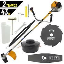 Roçadeira Profissional Vulcan VR430H 2T 43CC 1,7CV + Faca Extra de 8 Pontas Furo 25mm Tamanho 200mm