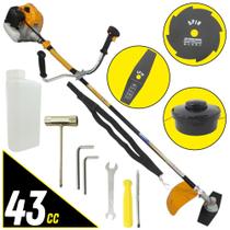Roçadeira Profissional Vulcan VR430H 2T 43CC 1,7CV Resistente com Faca Extra 8 Pontas Tamanho 200mm