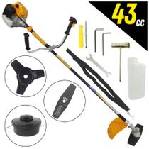 Roçadeira Profissional Vulcan VR430H 2T 43CC 1,7CV Robusta + Lâmina Extra de 3 Pontas Furo 25mm