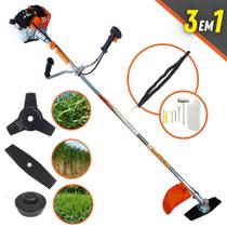 Roçadeira Profissional Vulcan VR430S 43CC 1,7CV Resistente com Faca 2 Pontas + Faca Extra 3 Pontas Roçadeira Profissional Vulcan VR430S 43CC 1,7CV Resistente com Faca 2 Pontas + Faca Extra 3 Pontas