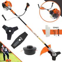 Roçadeira Profissional Vulcan VR520H 2T 52CC Carretel Nylon + Faca Extra de Duas Pontas Furo de 25mm