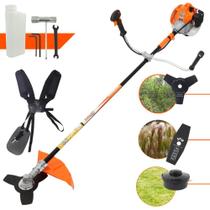 Roçadeira Profissional Vulcan VR520H 2T 52CC Robusta e com Faca Extra de Duas Pontas Furo de 25mm