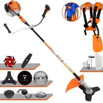 Roçadeira Profissional Vulcan VR520H 52cc 2,5HP 10.000rpm Completa Com Carretel e Lâmina 3 Pontas + Lâmina 2 Pontas + Lâmina 6 Pontas + Lâmina 40 Dentes + Lâmina 80 Dentes + Trimmer + Escova de Aço