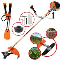 Roçadeira Profissional Vulcan VR620H 2 Tempos 62cc 3HP À Gasolina + Faca 2 Pontas e Lâmina 3 Pontas Roçadeira Profissional Vulcan VR620H 2 Tempos 62cc 3HP À Gasolina + Faca 2 Pontas e Lâmina 3 Pontas