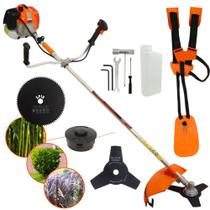 Roçadeira Profissional Vulcan VR620H 2T 62cc 3HP À Gasolina Com Faca 80 Dentes e Lâmina 3 Pontas Roçadeira Profissional Vulcan VR620H 2T 62cc 3HP À Gasolina Com Faca 80 Dentes e Lâmina 3 Pontas