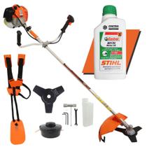 Roçadeira Profissional Vulcan VR620H À Gasolina 2T 62cc 3HP 10500rpm Com Óleo Castrol Stihl 500ml