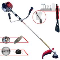 Roçadeira Robusta À Gasolina Kawashima BCJ521-L 52cc 2,5HP Alta Rotação e Performance Máquina de Corta Grama Com Carretel de Nylon e Lâmina Facão + Lâmina 40 Dentes + Escova Rotativa de Aço 24 Cerdas Roçadeira Robusta À Gasolina Kawashima BCJ521-L 52cc 2,5HP Alta Rotação e Performance Máquina de Corta Grama Com Carretel de Nylon e Lâmina Facão + Lâmina 40 Dentes + Escova Rotativa de Aço 24 Cerdas