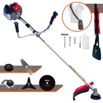 Roçadeira Robusta À Gasolina Kawashima BCJ521L 52cc 2,5HP 10.000rpm Aparador de Grama Multifuncional Completo 5 Em 1 Com Carretel de Nylon + Faca 2 Pontas + Faca 3 Pontas + Faca 80 Dentes + Trimmer Roçadeira Robusta À Gasolina Kawashima BCJ521L 52cc 2,5HP 10.000rpm Aparador de Grama Multifuncional Completo 5 Em 1 Com Carretel de Nylon + Faca 2 Pontas + Faca 3 Pontas + Faca 80 Dentes + Trimmer
