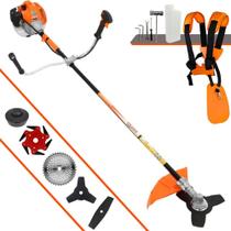 Roçadeira Robusta À Gasolina Vulcan VR520H 52cc 2,5HP 10.000rpm Para Todos os Tipos de Trabalhos Com Carretel de Nylon + Lâmina Facão + Lâmina 3 Pontas + Lâmina 6 Pontas + Lâmina 40 Dentes de Vídea Roçadeira Robusta À Gasolina Vulcan VR520H 52cc 2,5HP 10.000rpm Para Todos os Tipos de Trabalhos Com Carretel de Nylon + Lâmina Facão + Lâmina 3 Pontas + Lâmina 6 Pontas + Lâmina 40 Dentes de Vídea