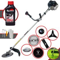 Roçadeira Robusta Anmax CG430B À Gasolina 43cc 1,7HP 12.000rpm Aparador de Grama 6 Em 1 Com Carretel e Faca 2 Pontas + EXTRA Faca 3 Pontas, Faca 40 Dentes, Faca 80 Dentes e Escova de Aço + ÓLEO TOYAMA Roçadeira Robusta Anmax CG430B À Gasolina 43cc 1,7HP 12.000rpm Aparador de Grama 6 Em 1 Com Carretel e Faca 2 Pontas + EXTRA Faca 3 Pontas, Faca 40 Dentes, Faca 80 Dentes e Escova de Aço + ÓLEO TOYAMA
