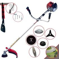 Roçadeira Robusta Kawashima BCJ431L À Gasolina 43cc 1,7HP Alta Rotação Com Carretel de Nylon e Lâmina 2 Pontas + Kit Lâmina 3 Pontas, Lâmina 80 Dentes e Escova de Aço Para Pavers, Concreto e Calçadas Roçadeira Robusta Kawashima BCJ431L À Gasolina 43cc 1,7HP Alta Rotação Com Carretel de Nylon e Lâmina 2 Pontas + Kit Lâmina 3 Pontas, Lâmina 80 Dentes e Escova de Aço Para Pavers, Concreto e Calçadas
