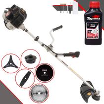 Roçadeira Robusta Kawashima KW43LE À Gasolina 43cc 1,7HP de Potência 10.000rpm Completa Com Carretel de Nylon + Lâmina 2 Pontas + Lâmina 3 Pontas + Lâmina 40 Dentes + Lâmina 80 Dentes + ÓLEO TOYAMA 2T Roçadeira Robusta Kawashima KW43LE À Gasolina 43cc 1,7HP de Potência 10.000rpm Completa Com Carretel de Nylon + Lâmina 2 Pontas + Lâmina 3 Pontas + Lâmina 40 Dentes + Lâmina 80 Dentes + ÓLEO TOYAMA 2T