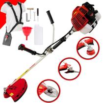 Roçadeira Robusta Kawashima KW52L À Gasolina 2T 52cc 2,5HP de Potência 10.000rpm Podador de Grama Completo Para Todos os Tipos de Trabalho Com Lâmina 3 Pontas + Lâmina 40 Dentes + Carretel de Nylon