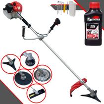 Roçadeira Robusta Lateral À Gasolina Anmax CG520P-TB 52cc 2,2HP 10.000rpm Profissional Completa Com 5 Opções de Cortes, Carretel + 4 Lâminas Extras, Ideal Para Todos os Tipos de Trabalho + ÓLEO TOYAMA