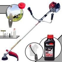 Roçadeira Robusta Lateral Kawashima BCJ620-L À Gasolina 62cc 3HP de Potência 10.000rpm Aparador de Grama de Alta Performance e Potência Completa Com Carretel de Nylon + Lâmina Facão + ÓLEO TOYAMA 2T Roçadeira Robusta Lateral Kawashima BCJ620-L À Gasolina 62cc 3HP de Potência 10.000rpm Aparador de Grama de Alta Performance e Potência Completa Com Carretel de Nylon + Lâmina Facão + ÓLEO TOYAMA 2T