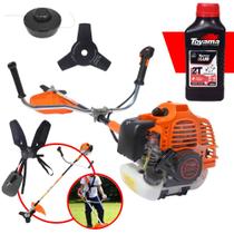 Roçadeira Robusta Lateral Vulcan VR520-H À Gasolina 52cc 2,5HP de Potência 10.000rpm Aparador de Grama de Alta Performance e Potência Completa Com Carretel de Nylon + Lâmina 3 Pontas + ÓLEO TOYAMA 2T Roçadeira Robusta Lateral Vulcan VR520-H À Gasolina 52cc 2,5HP de Potência 10.000rpm Aparador de Grama de Alta Performance e Potência Completa Com Carretel de Nylon + Lâmina 3 Pontas + ÓLEO TOYAMA 2T