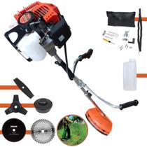 Roçadeira Robusta Profissional Terra GRHB-430 Bipartida À Gasolina 2 Tempos 43cc 1,7HP Multifuncional Com Carretel de Nylon + Faca 2 Pontas + Faca 3 Pontas + Faca 40 Dentes de Vídea + Faca 80 Dentes Roçadeira Robusta Profissional Terra GRHB-430 Bipartida À Gasolina 2 Tempos 43cc 1,7HP Multifuncional Com Carretel de Nylon + Faca 2 Pontas + Faca 3 Pontas + Faca 40 Dentes de Vídea + Faca 80 Dentes