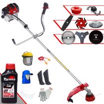 Roçadeira Robusta Toyama RT52L À Gasolina 52cc 2HP Alta Rotação Para Todos os Tipos de Trabalhos Com 8 Opções de Cortes + EPI + ÓLEO TOYAMA 2 Tempos Roçadeira Robusta Toyama RT52L À Gasolina 52cc 2HP Alta Rotação Para Todos os Tipos de Trabalhos Com 8 Opções de Cortes + EPI + ÓLEO TOYAMA 2 Tempos
